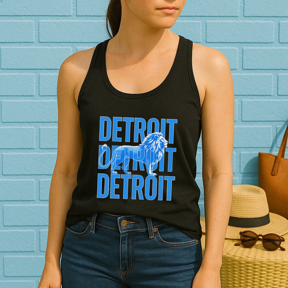 Funny Lions Vintage Design Womens Tank Top