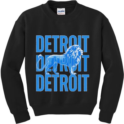 Funny Lions Vintage Design Kids Sweatshirt