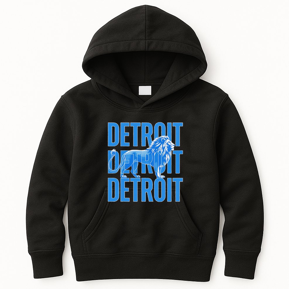 Funny Lions Vintage Design Kids Hoodie
