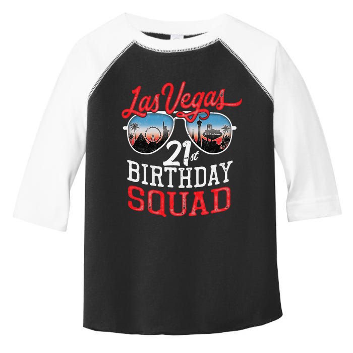 funny Las Vegas 21st Birthday Squad Toddler Fine Jersey T-Shirt