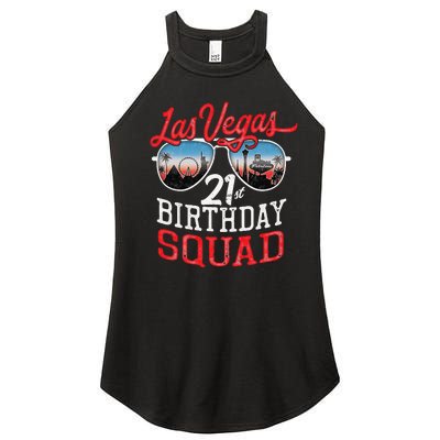 funny Las Vegas 21st Birthday Squad Women’s Perfect Tri Rocker Tank