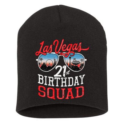 funny Las Vegas 21st Birthday Squad Short Acrylic Beanie