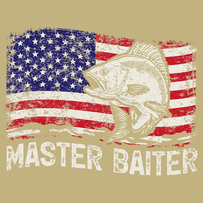 Fishing Lover Vintage American Flag Master Baiter Hoodie