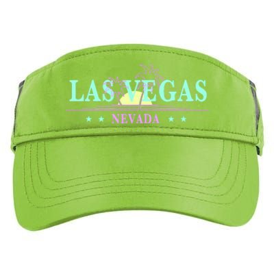 Funny Las Vegas Retro Sunset Palm Trees 1 Adult Drive Performance Visor