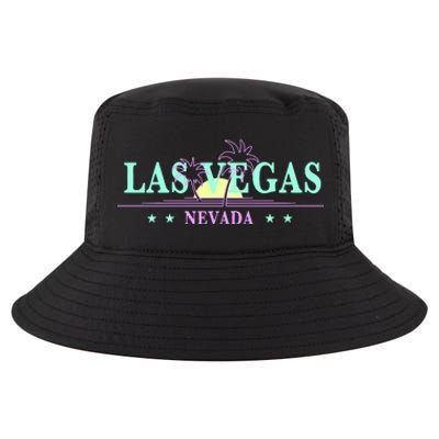 Funny Las Vegas Retro Sunset Palm Trees 1 Cool Comfort Performance Bucket Hat