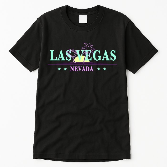 Funny Las Vegas Retro Sunset Palm Trees 1 Tall T-Shirt
