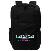 Funny Las Vegas Retro Sunset Palm Trees 1 Impact Tech Backpack