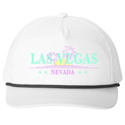 Funny Las Vegas Retro Sunset Palm Trees 1 Snapback Five-Panel Rope Hat