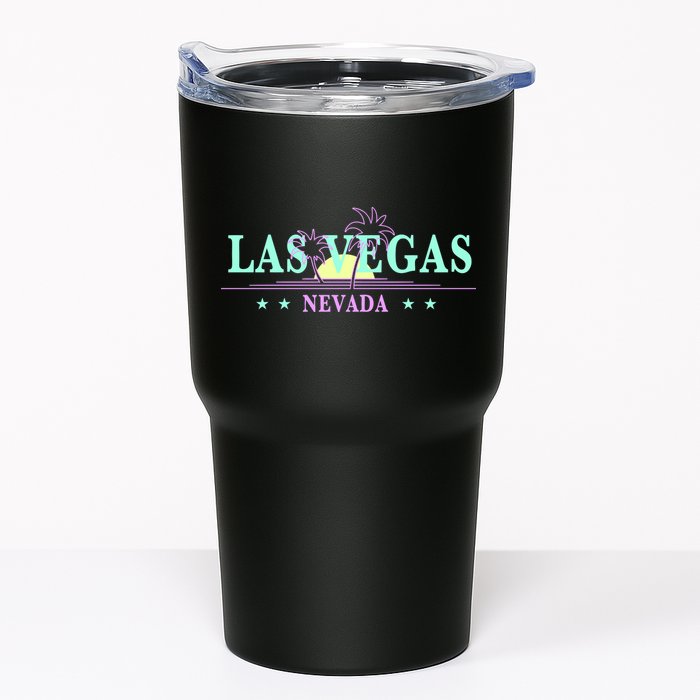 Funny Las Vegas Retro Sunset Palm Trees 1 Tumbler