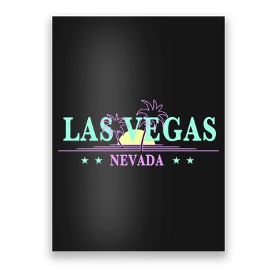 Funny Las Vegas Retro Sunset Palm Trees 1 Poster