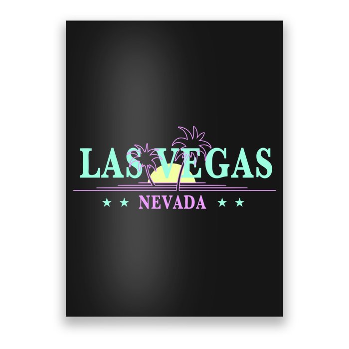 Funny Las Vegas Retro Sunset Palm Trees 1 Poster