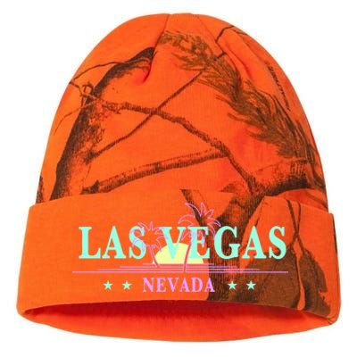 Funny Las Vegas Retro Sunset Palm Trees 1 Kati Licensed 12" Camo Beanie