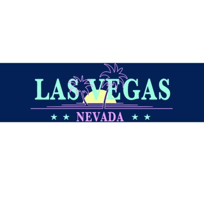 Funny Las Vegas Retro Sunset Palm Trees 1 Bumper Sticker