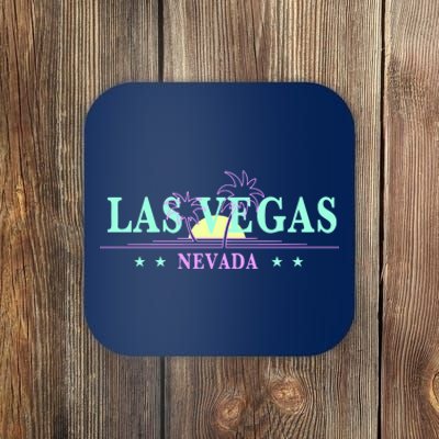 Funny Las Vegas Retro Sunset Palm Trees 1 Coaster