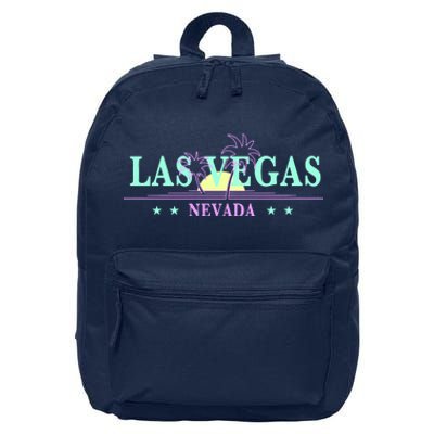 Funny Las Vegas Retro Sunset Palm Trees 1 16 in Basic Backpack