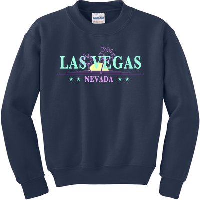 Funny Las Vegas Retro Sunset Palm Trees 1 Kids Sweatshirt