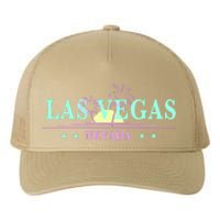 Funny Las Vegas Retro Sunset Palm Trees 1 Yupoong Adult 5-Panel Trucker Hat