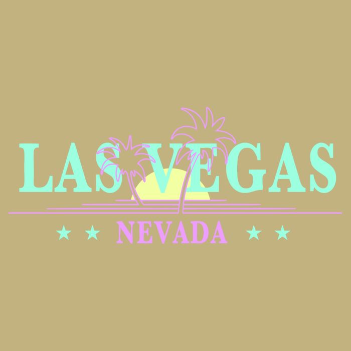 Funny Las Vegas Retro Sunset Palm Trees 1 Performance Shirt