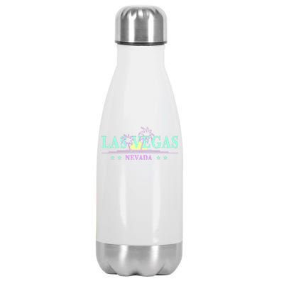 Funny Las Vegas Retro Sunset Palm Trees 1 Stainless Steel Insulated Water Bottle