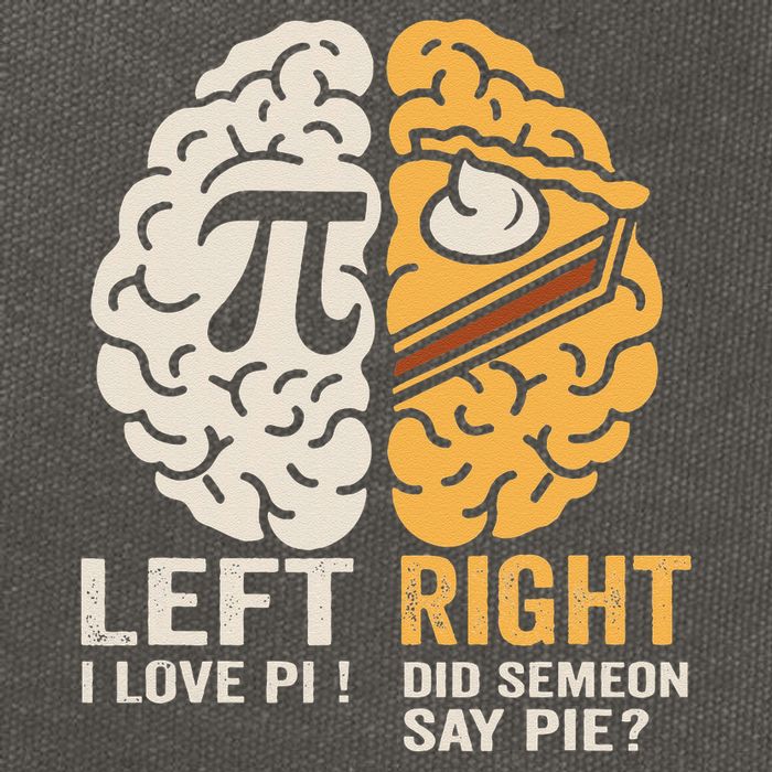 Funny Left Vs Right Brain Pie Happy Pi Day Math Geek Cotton Canvas Backpack