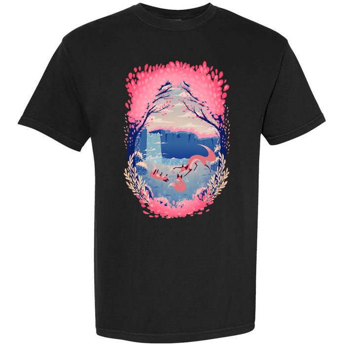 Fox Life View Illustration Garment-Dyed Heavyweight T-Shirt