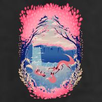 Fox Life View Illustration Garment-Dyed Heavyweight T-Shirt