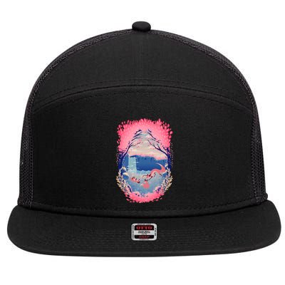 Fox Life View Illustration 7 Panel Mesh Trucker Snapback Hat