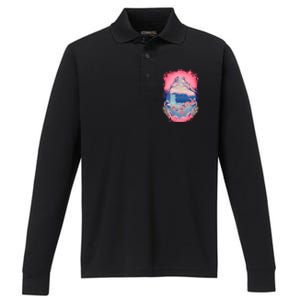 Fox Life View Illustration Performance Long Sleeve Polo