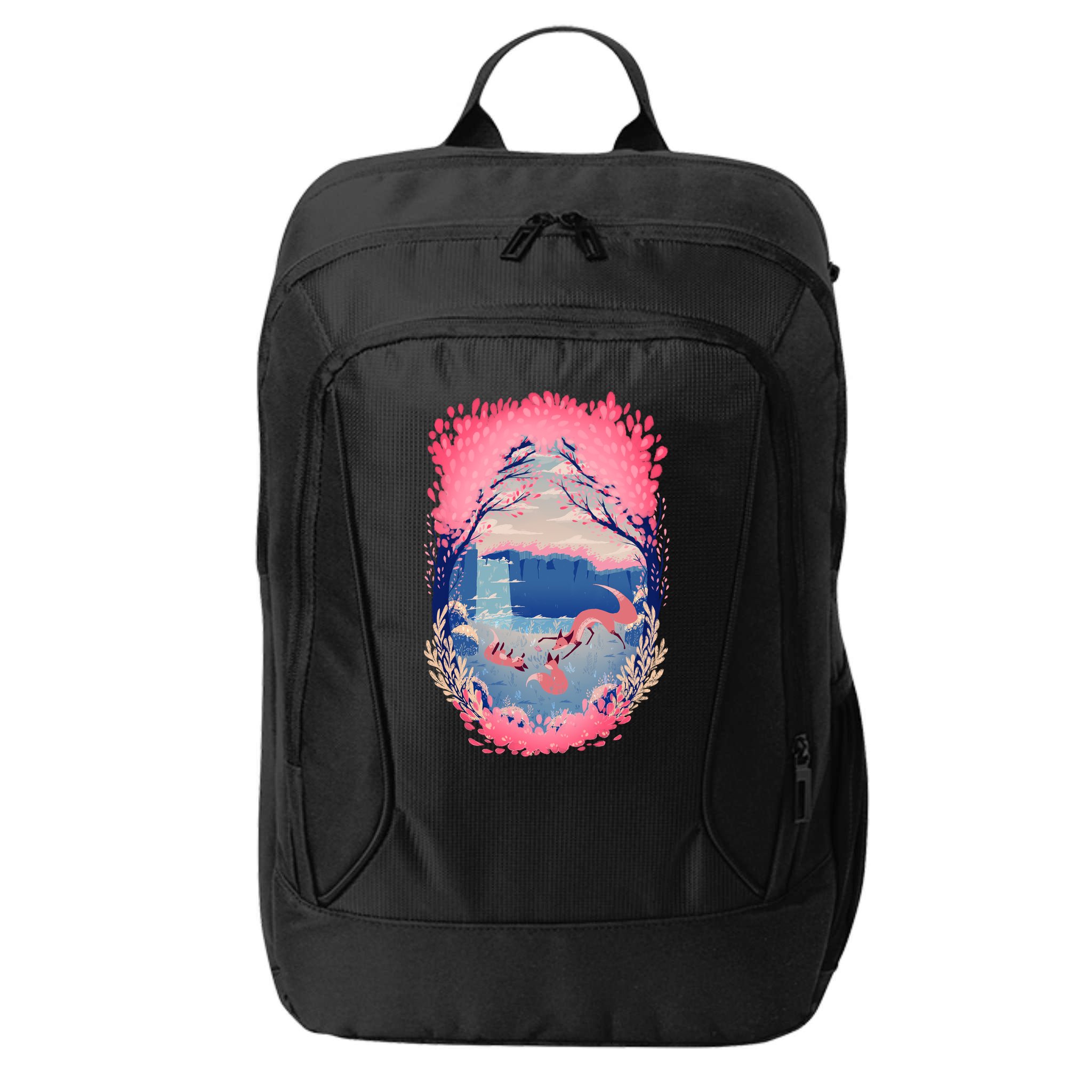 Fox Life View Illustration City Backpack