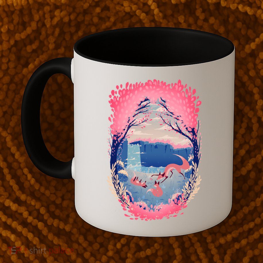 Fox Life View Illustration Mug