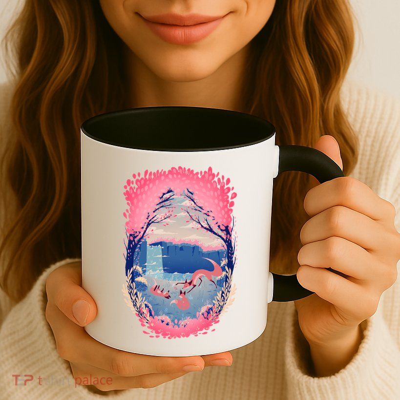 Fox Life View Illustration Mug