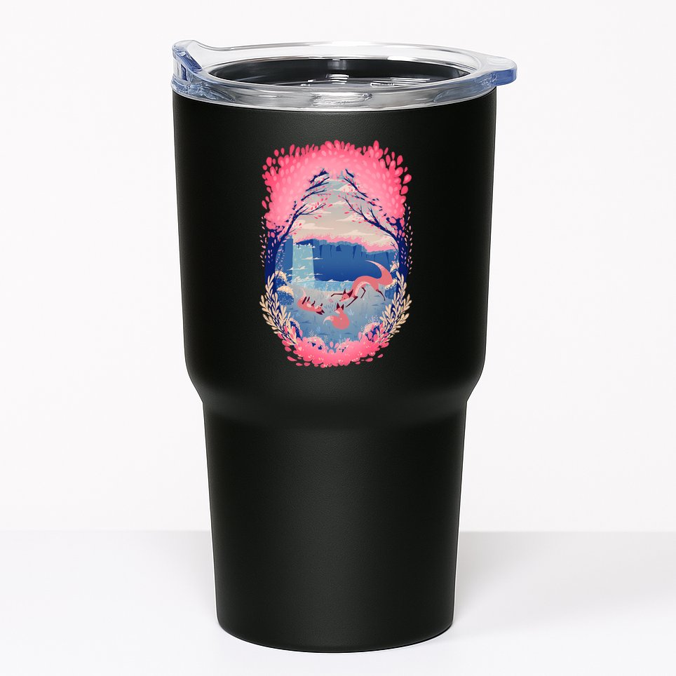 Fox Life View Illustration Tumbler