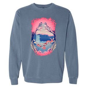 Fox Life View Illustration Garment-Dyed Sweatshirt