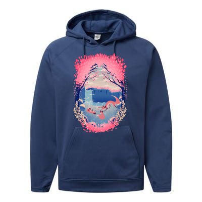 Fox Life View Illustration Performance Fleece Hoodie