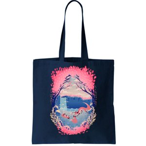 Fox Life View Illustration Tote Bag