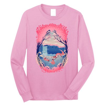 Fox Life View Illustration Long Sleeve Shirt