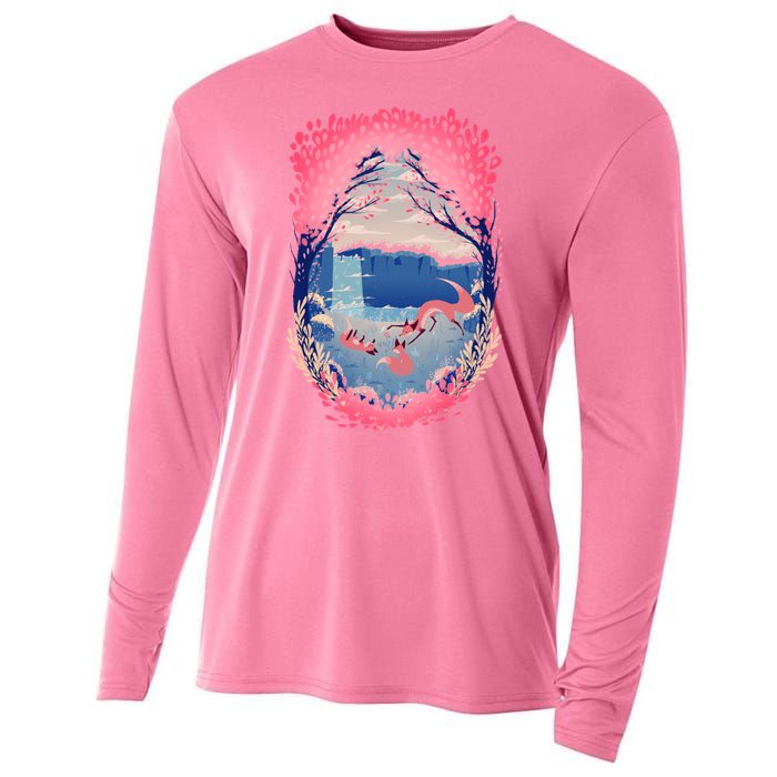 Fox Life View Illustration Cooling Performance Long Sleeve Crew