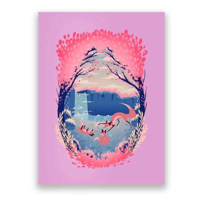 Fox Life View Illustration Poster