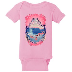 Fox Life View Illustration Baby Bodysuit