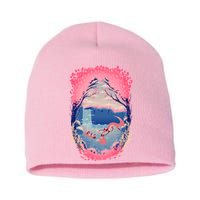 Fox Life View Illustration Short Acrylic Beanie