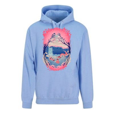 Fox Life View Illustration Unisex Surf Hoodie