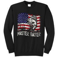 Fishing Lover Vintage American Flag Master Baiter Sweatshirt