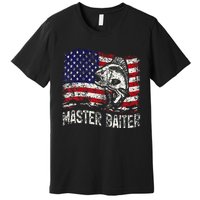 Fishing Lover Vintage American Flag Master Baiter Premium T-Shirt