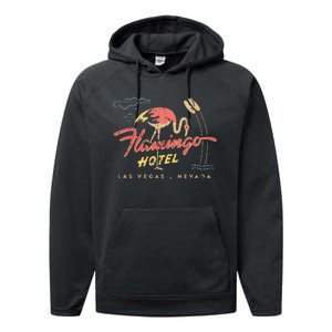 Flamingo Las Vegas Hotel Casino Retro Performance Fleece Hoodie