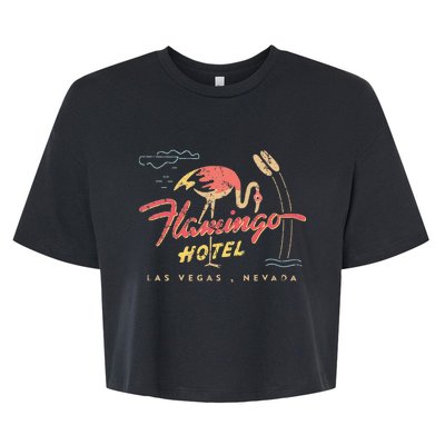 Flamingo Las Vegas Hotel Casino Retro Bella+Canvas Jersey Crop Tee