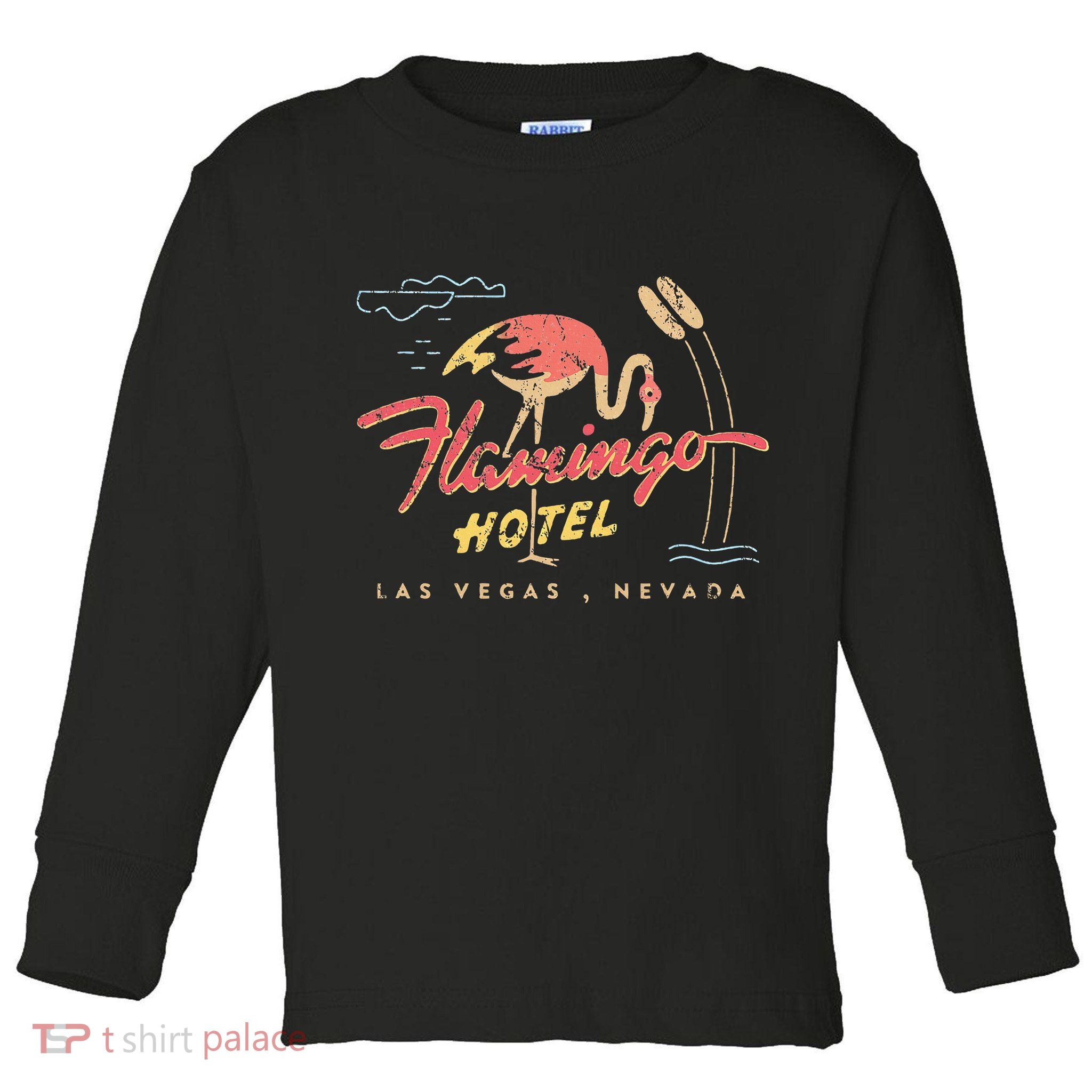 Flamingo Las Vegas Hotel Casino Retro Toddler Long Sleeve Shirt