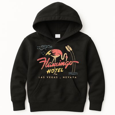 Flamingo Las Vegas Hotel Casino Retro Kids Hoodie