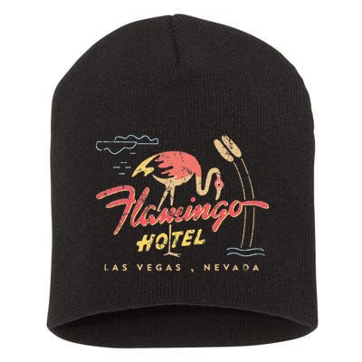 Flamingo Las Vegas Hotel Casino Retro Short Acrylic Beanie