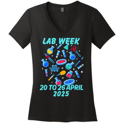 Funny Lab Week 2025 April  Women's V-Neck T-Shirt