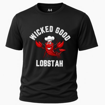 Funny Lobster Wicked Good Lobstah Maine New England Performance Shirt
